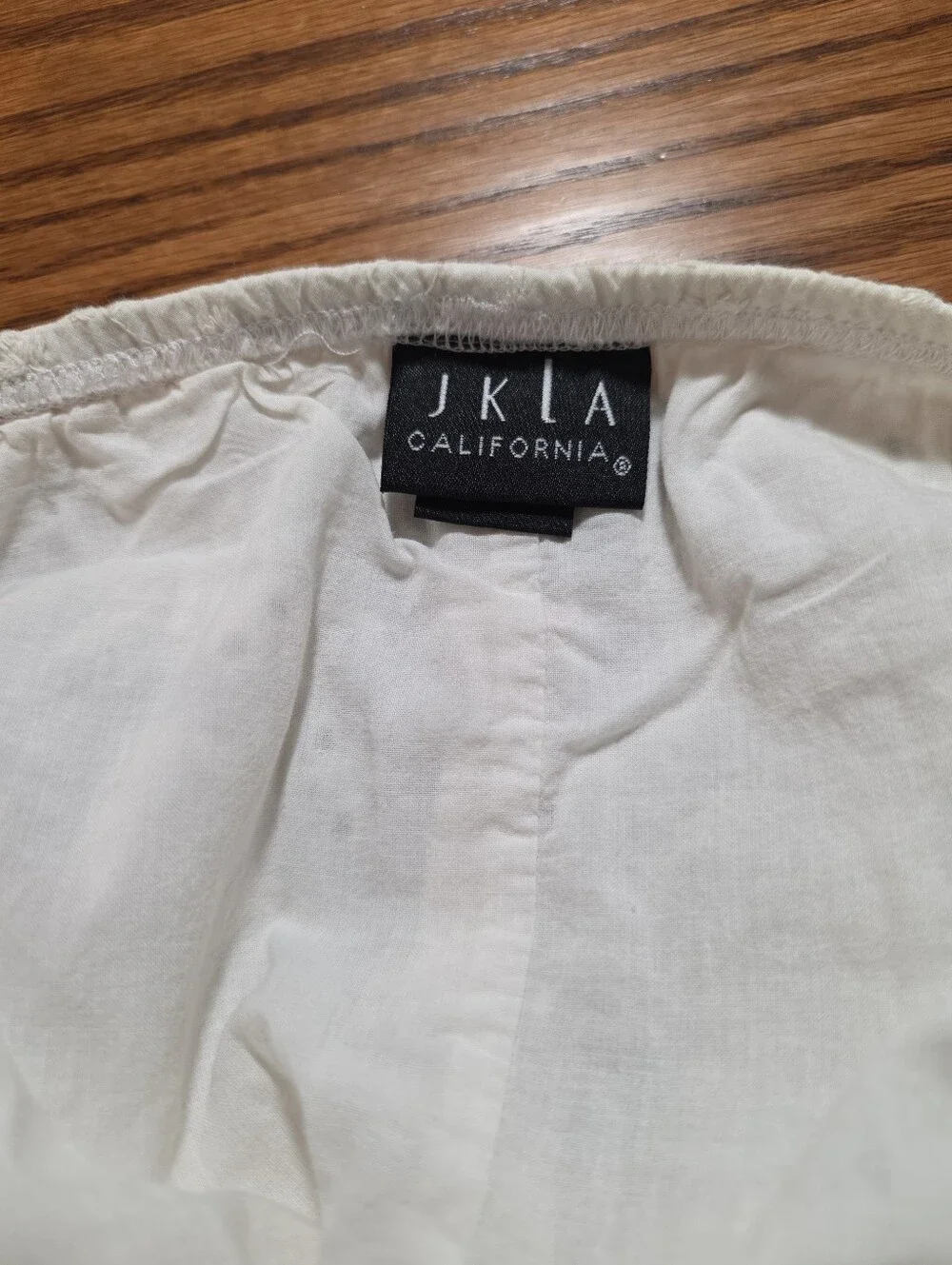 JKLA California White Eyelet Midi Skirt Large Cotton Lined Boho Cottagecore